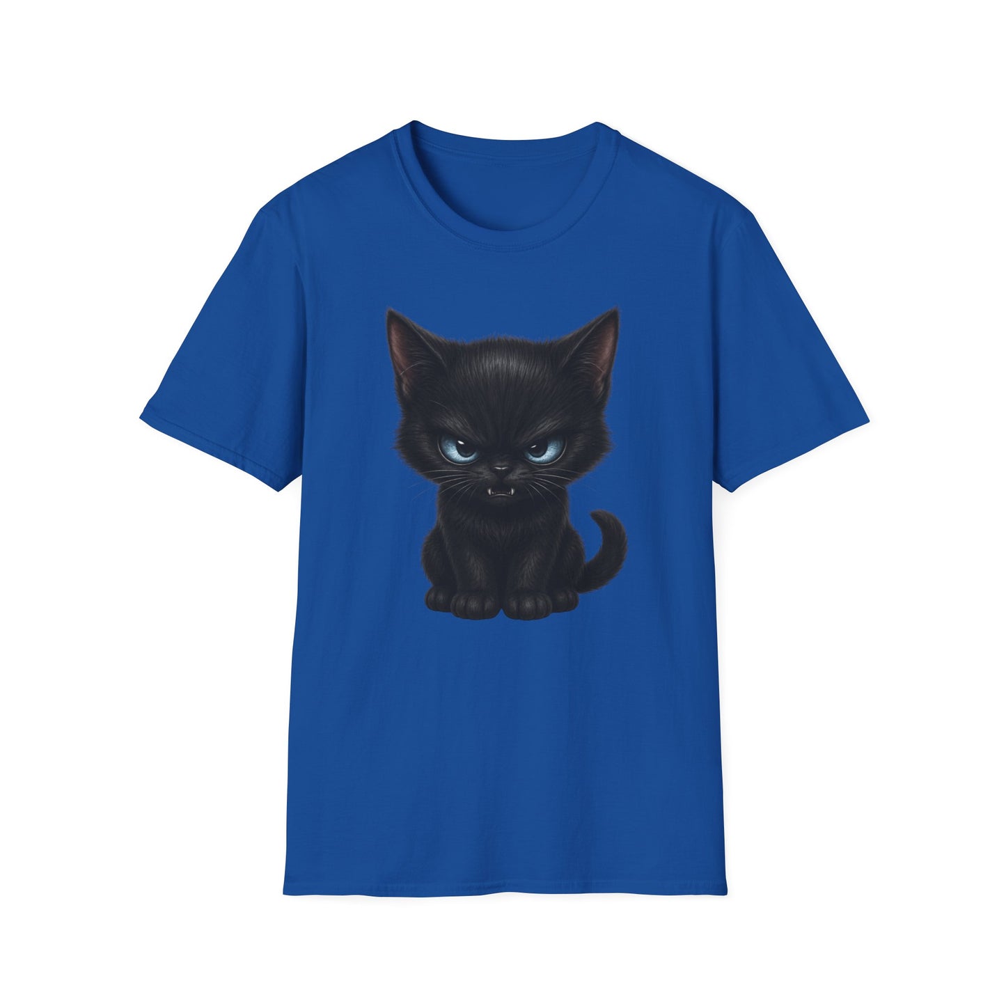 Black Angry Kitten T-Shirt — Cute Grumpy Cat Graphic Tee
