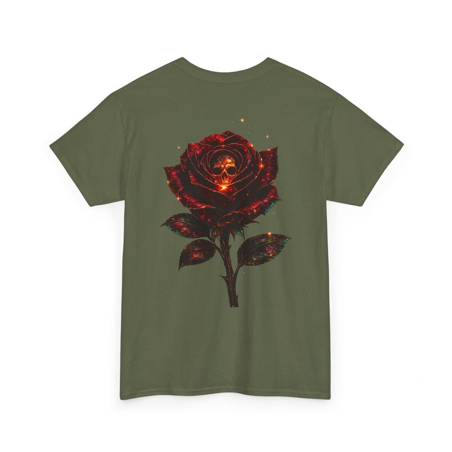 Rose Skull Tee — Dark Floral Graphic T-Shirt