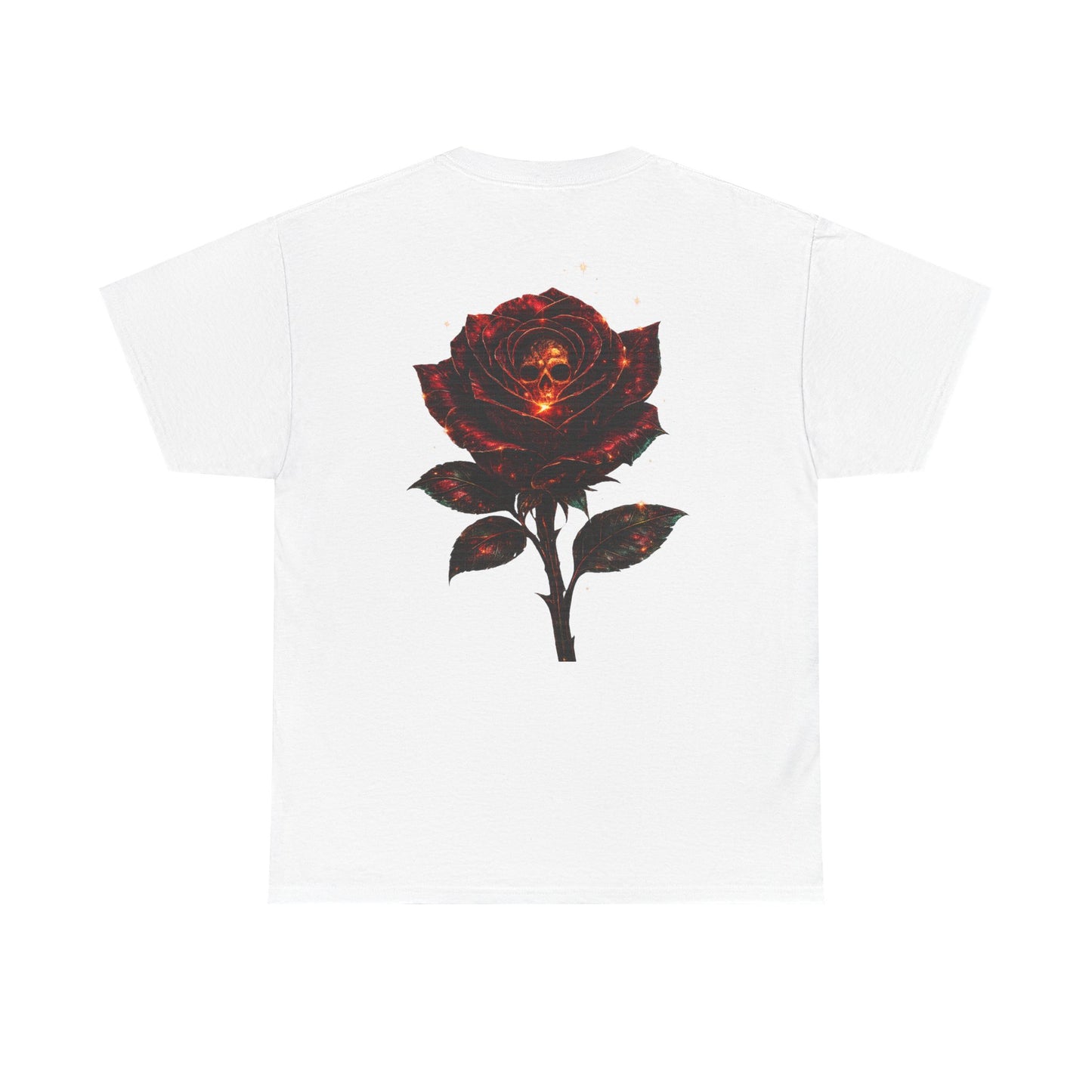 Rose Skull Tee — Dark Floral Graphic T-Shirt
