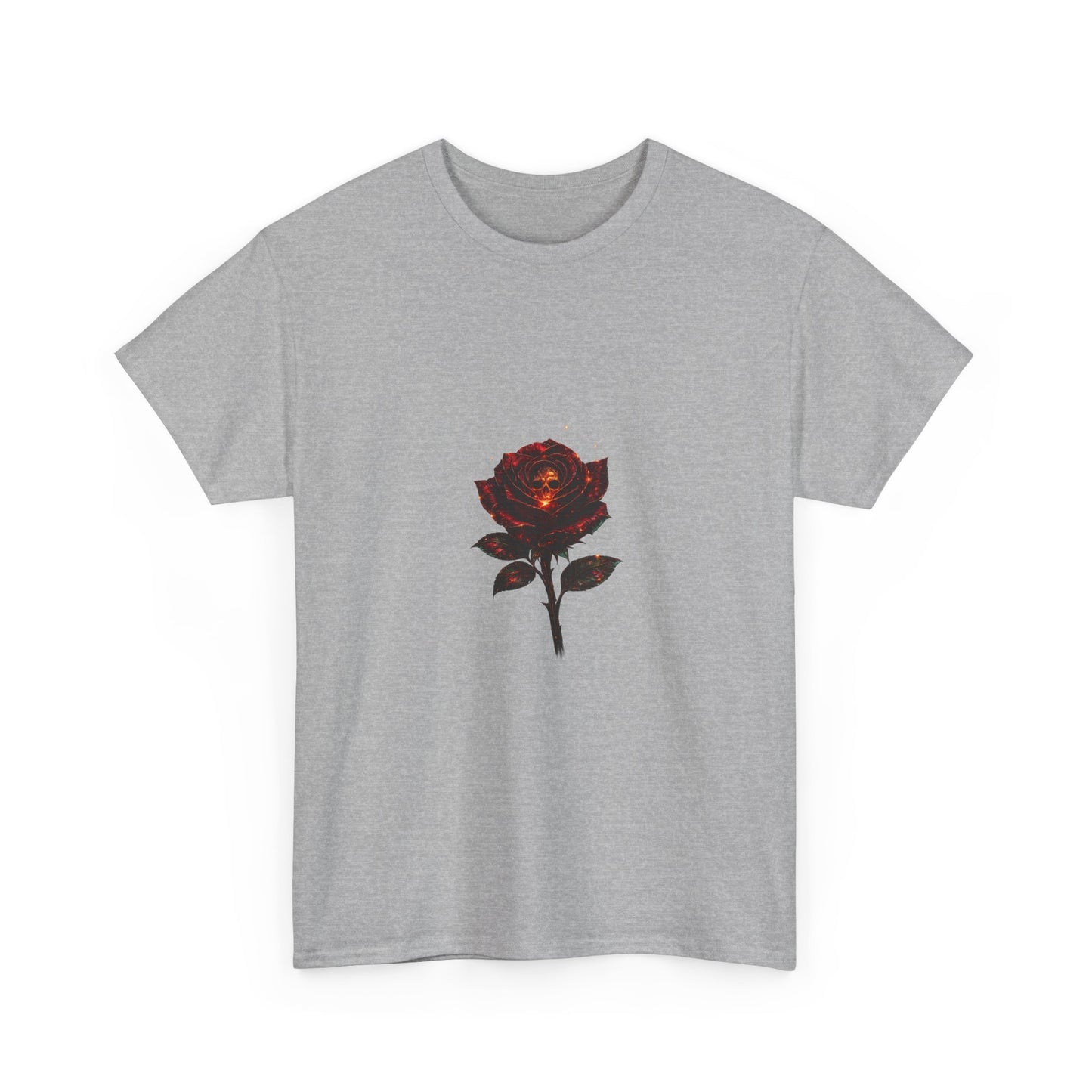 Rose Skull Tee — Dark Floral Graphic T-Shirt
