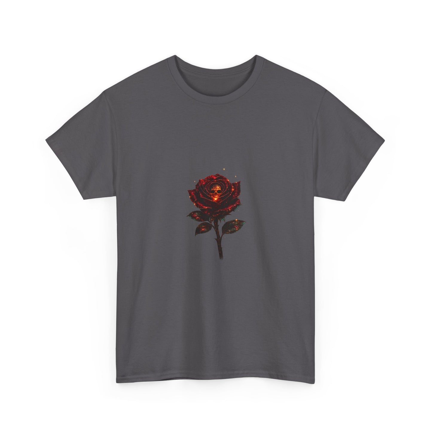 Rose Skull Tee — Dark Floral Graphic T-Shirt