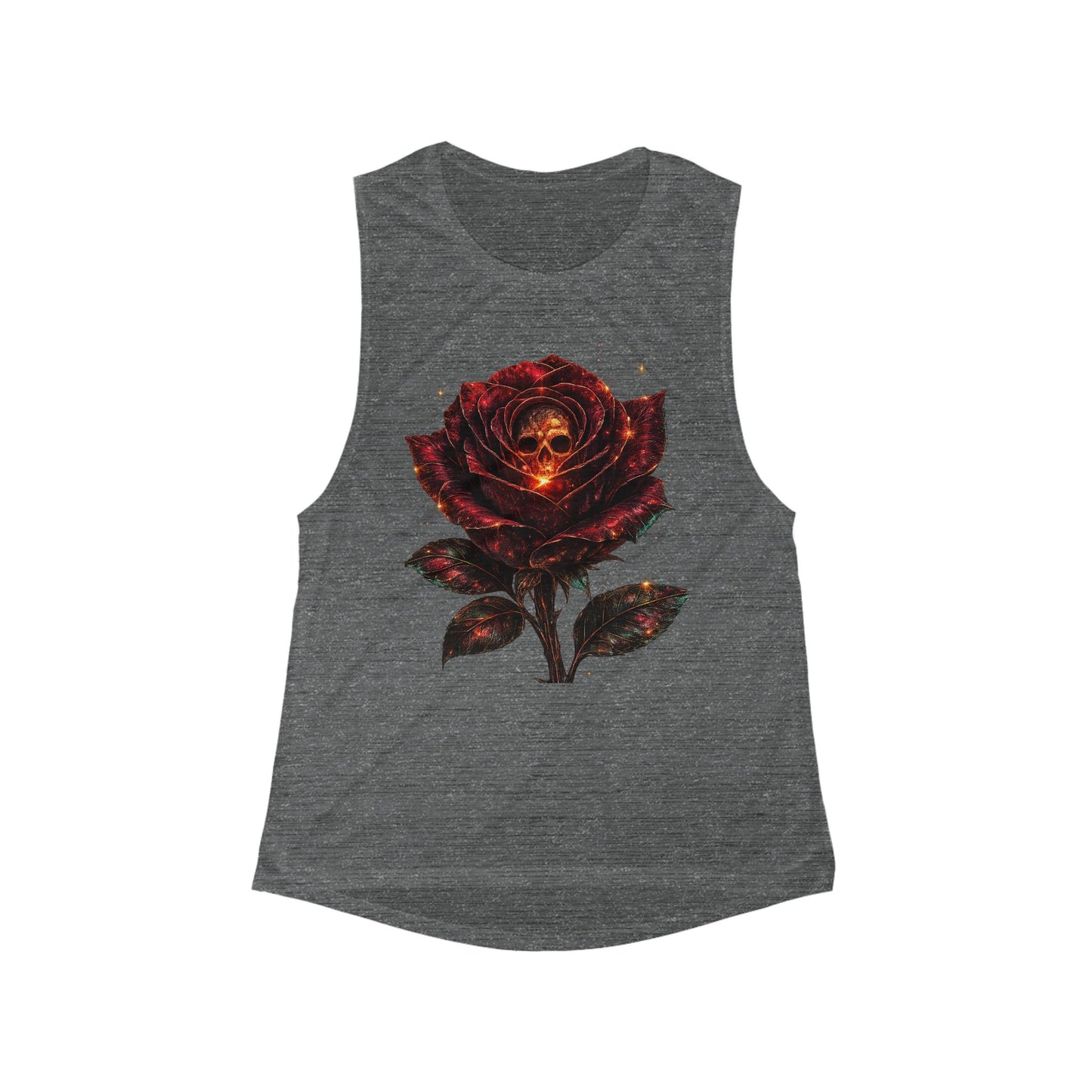 Gothic Rose Skull Tank