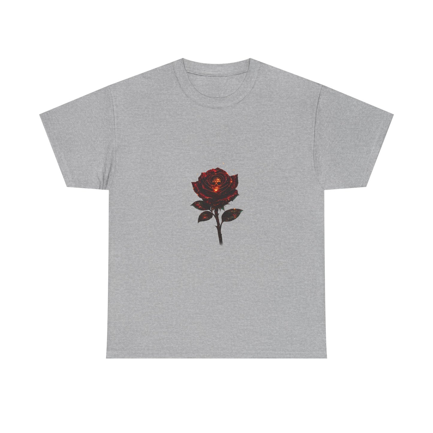 Rose Skull Tee — Dark Floral Graphic T-Shirt