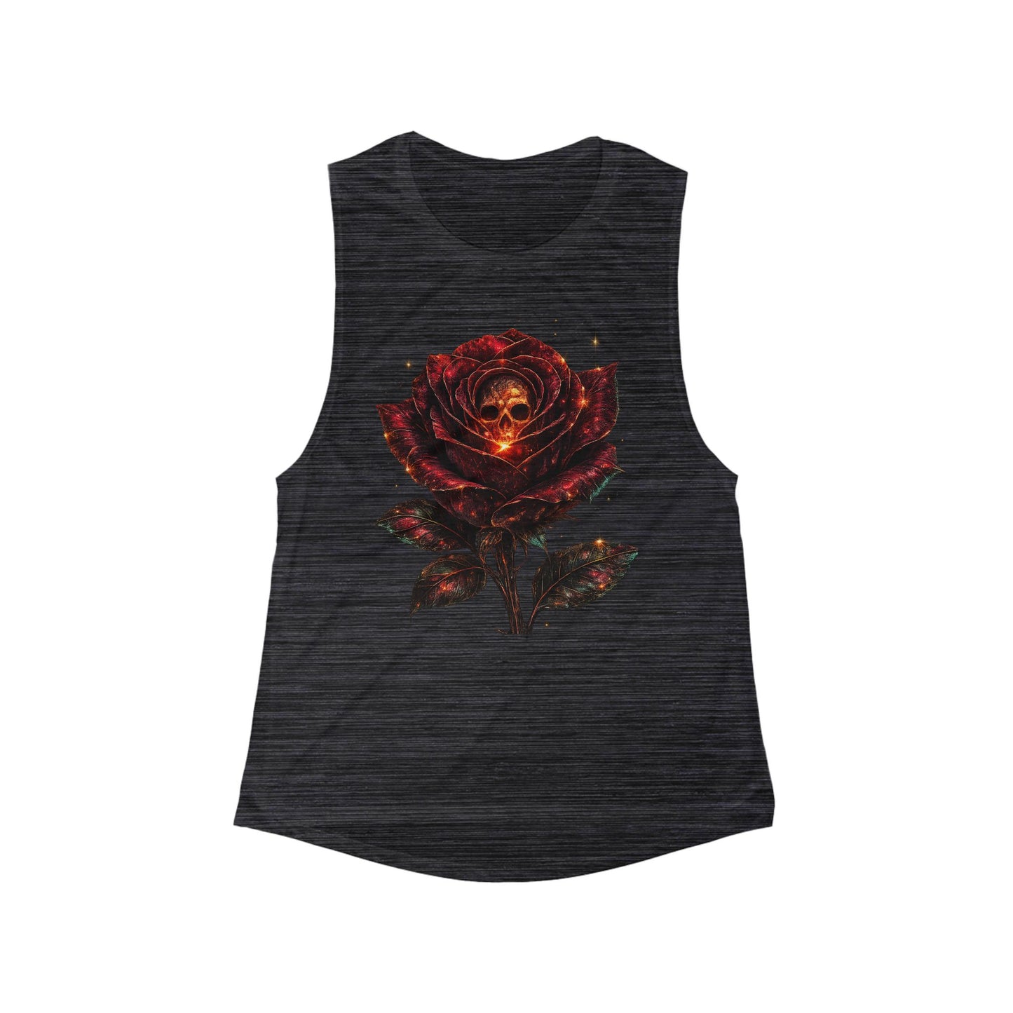 Gothic Rose Skull Tank