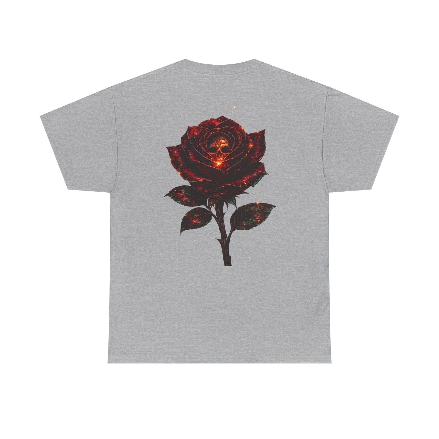 Rose Skull Tee — Dark Floral Graphic T-Shirt