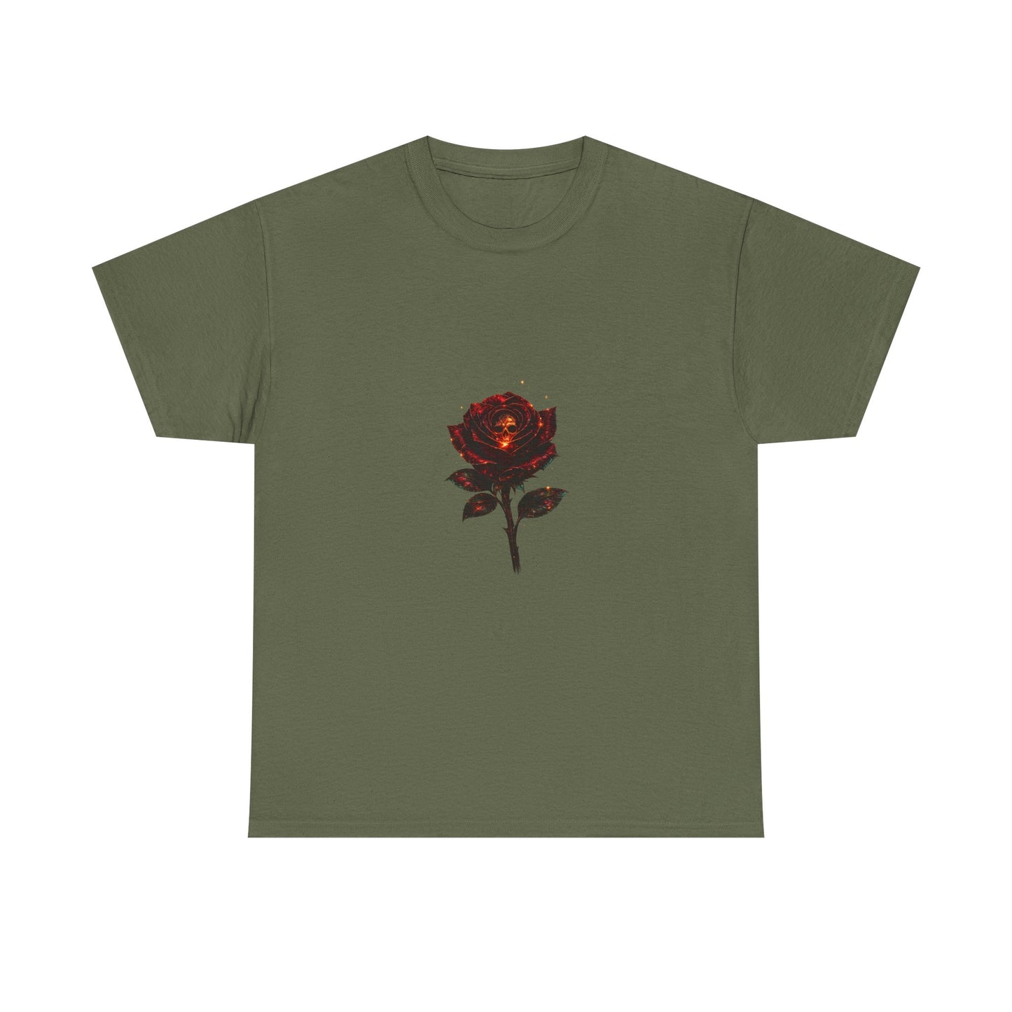 Rose Skull Tee — Dark Floral Graphic T-Shirt