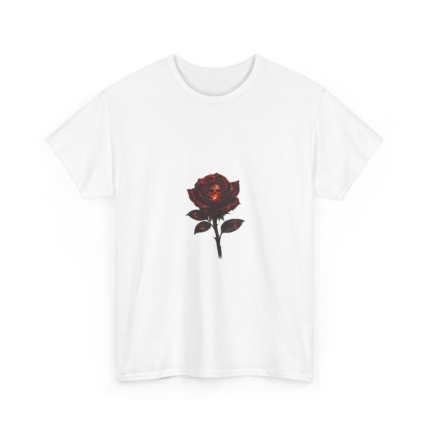 Rose Skull Tee — Dark Floral Graphic T-Shirt