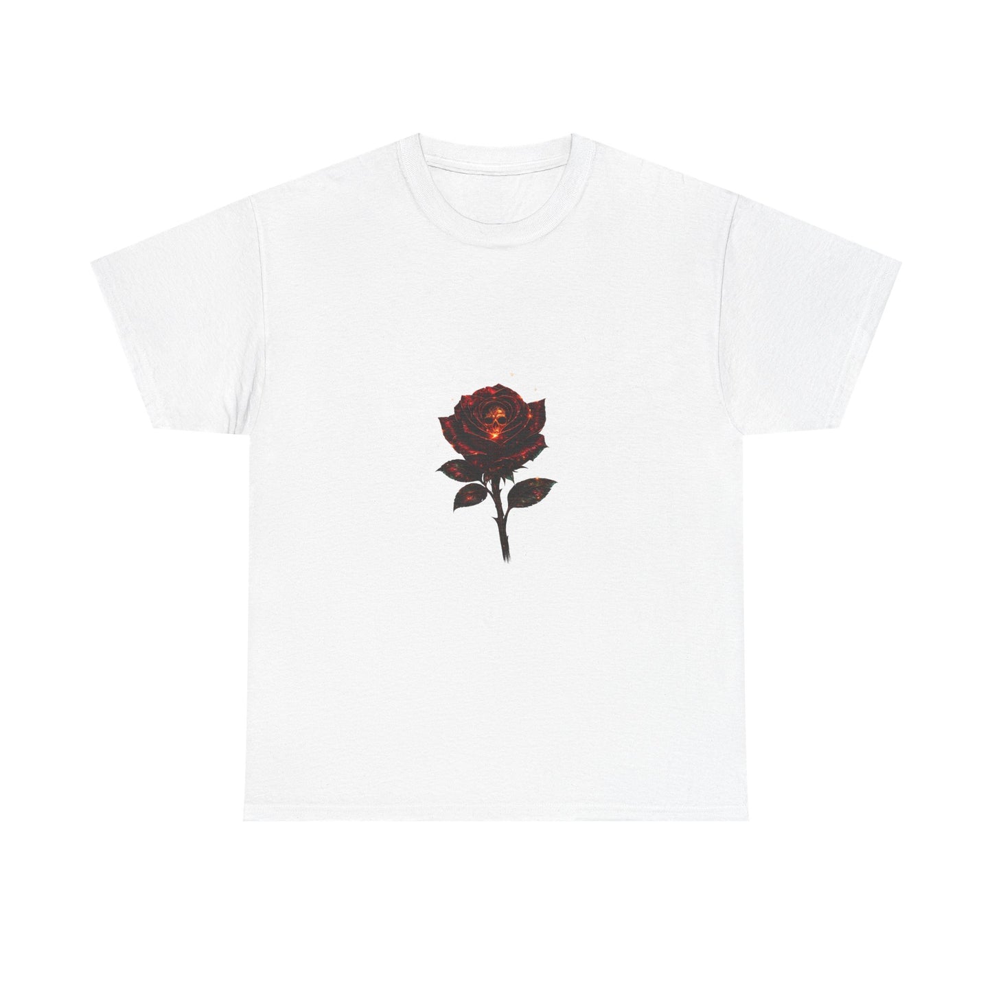Rose Skull Tee — Dark Floral Graphic T-Shirt