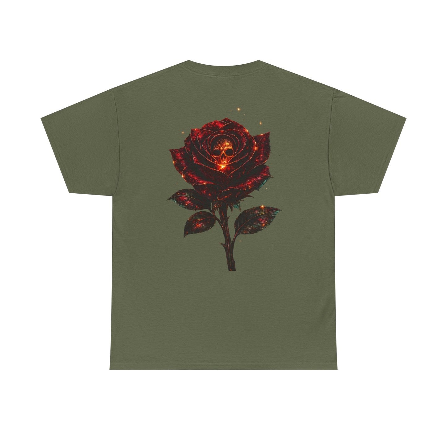 Rose Skull Tee — Dark Floral Graphic T-Shirt