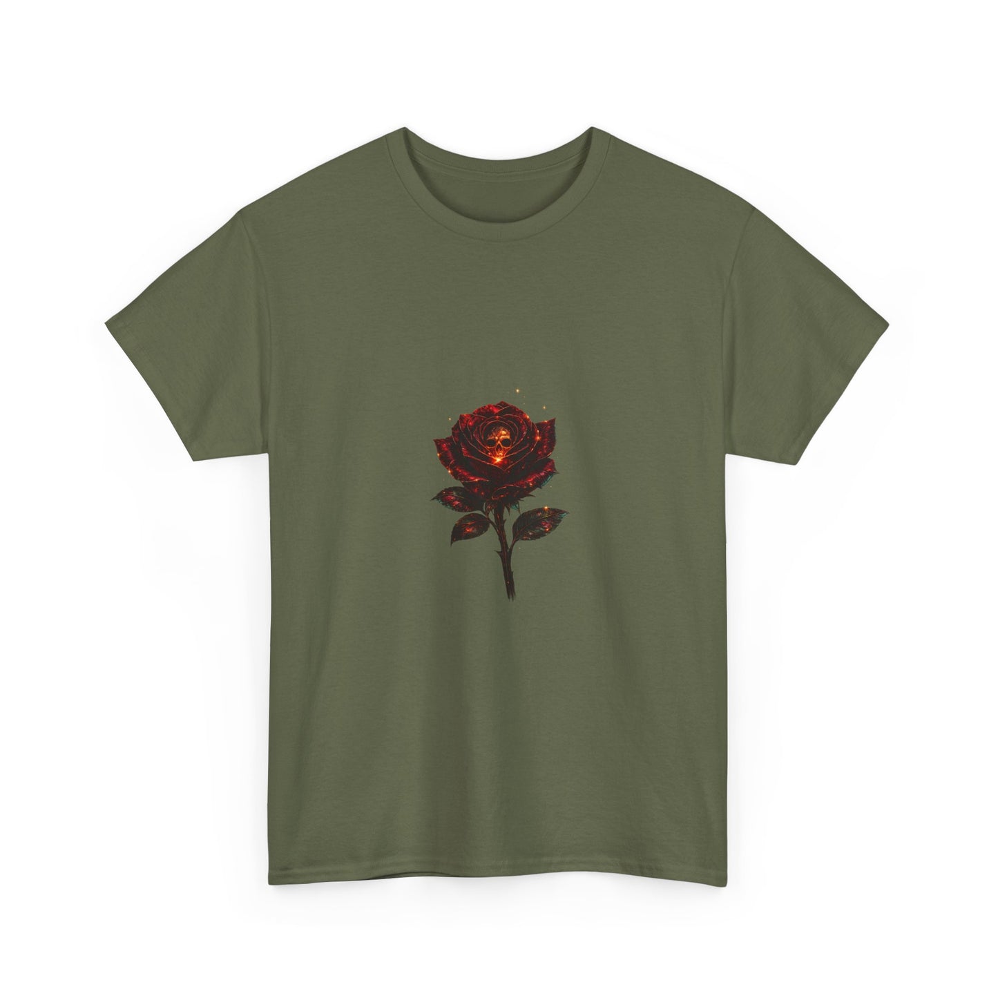 Rose Skull Tee — Dark Floral Graphic T-Shirt