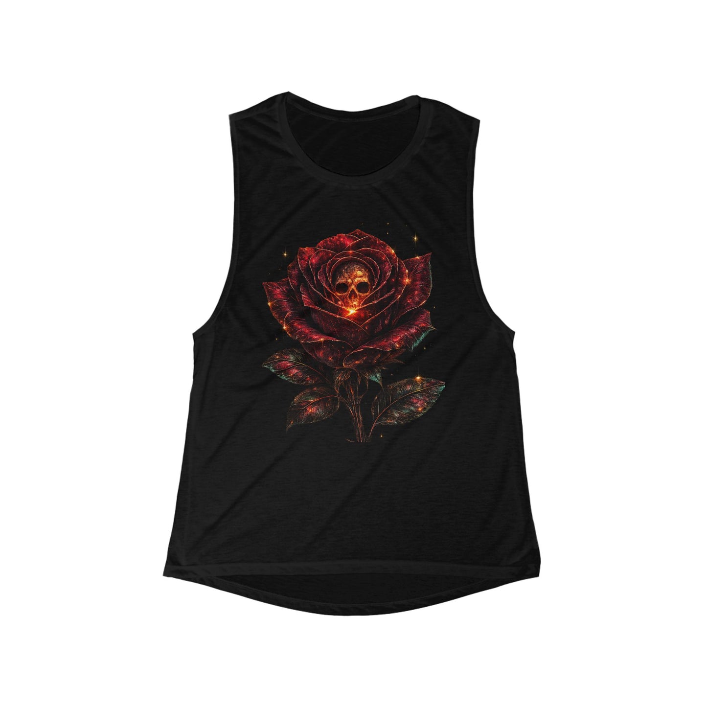 Gothic Rose Skull Tank