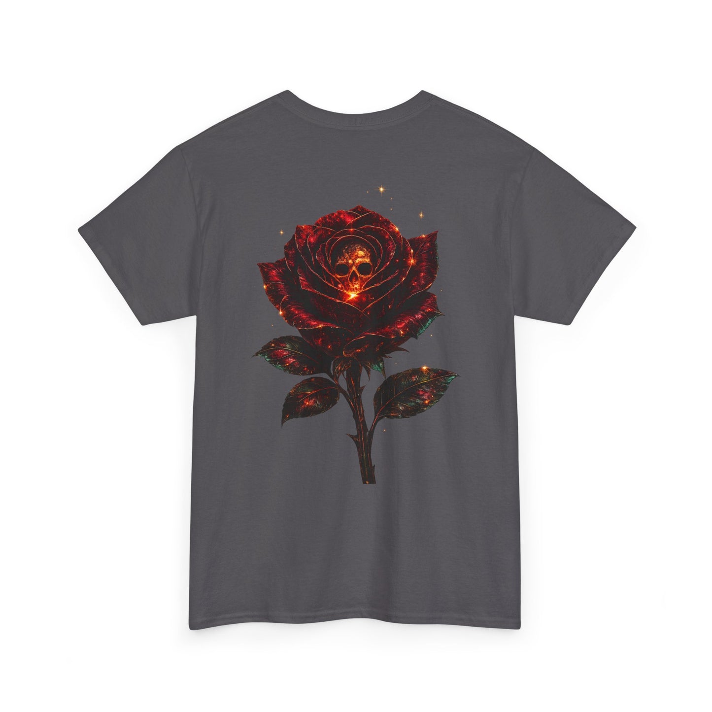 Rose Skull Tee — Dark Floral Graphic T-Shirt